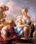 PELLEGRINI, Giovanni Antonio Rebecca at the Well oil on canvas